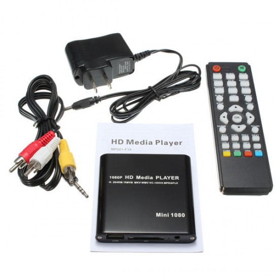 1080P Mini HDD Media Player MKV/H.264/RMVB Full HD With Card Reader