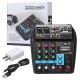 4 Channels USB Portable Mixer Bluetooth Record Live Studio DJ Audio Mixing Console