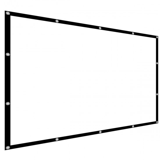 54/84/100/112 Inch 4:3 Projector Screen Manual Hanging Home Theater Movie Projection