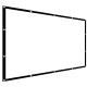 54/84/100/112 Inch 4:3 Projector Screen Manual Hanging Home Theater Movie Projection