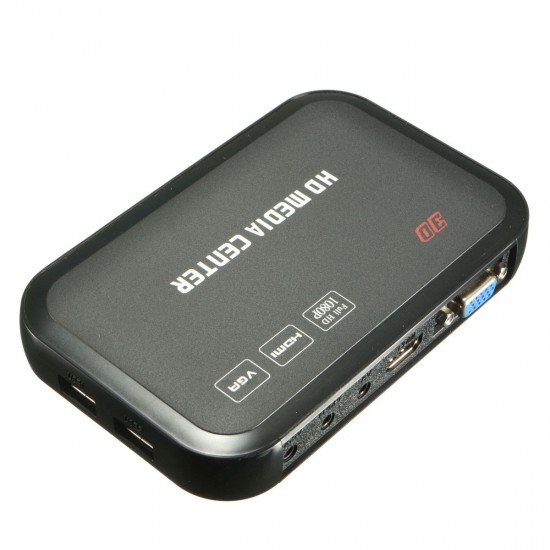 Full HD 1080P HD VGA Media Video Player RM RMVB MKV With Remote Controller Black Full HD 1080P HD VGA Media Video Player RM RMVB MKV With Remote Controller Black