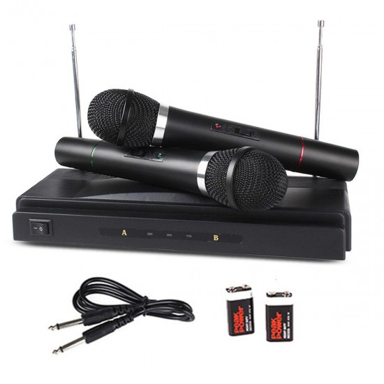 Karaoke Wireless Microphone System KTV Dual Handheld Mic Cordless Receiver Karaoke Wireless Microphone System KTV Dual Handheld Mic Cordless Receiver