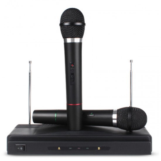 Karaoke Wireless Microphone System KTV Dual Handheld Mic Cordless Receiver Karaoke Wireless Microphone System KTV Dual Handheld Mic Cordless Receiver