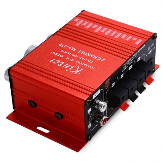 Kinter MA-170 Mini 12V 20W Hi-Fi Stereo Amplifier Booster DVD MP3 Speaker Kinter MA-170 Mini 12V 20W Hi-Fi Stereo Amplifier Booster DVD MP3 Speaker