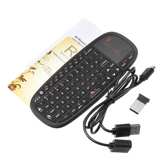 Rii i10BT Bluetooth 2.4G Wireless Mini Keyboard Touchpad Air Mouse Laser Pointer Presenter Rii i10BT Bluetooth 2.4G Wireless Mini Keyboard Touchpad Air Mouse Laser Pointer Presenter