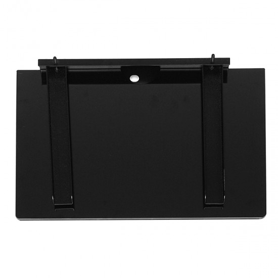 Black Glass Floating Shelf Wall Mount Bracket TV DVD Player Sky Box PS4 Console