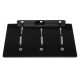 Black Glass Floating Shelf Wall Mount Bracket TV DVD Player Sky Box PS4 Console