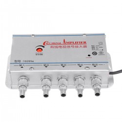 1 in 4 out TV VCR Signal Booster Cable Antenna Broadband AMP Amplifier
