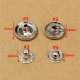 100 Sets 15mm Silver Snap Fasteners Popper Press Buttons with Installation Tool for Leather