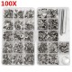 100 Sets 15mm Silver Snap Fasteners Popper Press Buttons with Installation Tool for Leather