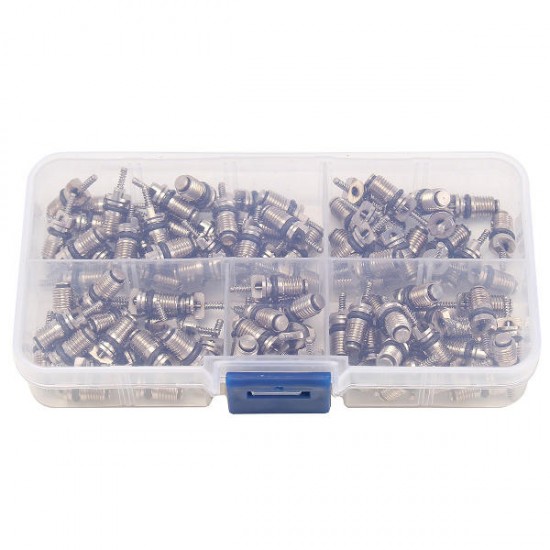 100Pcs Copper & Brass Air Conditioning R134A High Pressure Valve Core