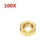 100Pcs M3 Brass Hex Screw Bolt Nut 3mm Diameter 1.5mm Thread Height