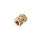 100Pcs M3 Brass Knurled Nuts Female Thread Round Insert Embedded Injection Molding Nuts 2 Heights