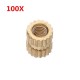 100Pcs M3 Brass Knurled Nuts Female Thread Round Insert Embedded Injection Molding Nuts 2 Heights