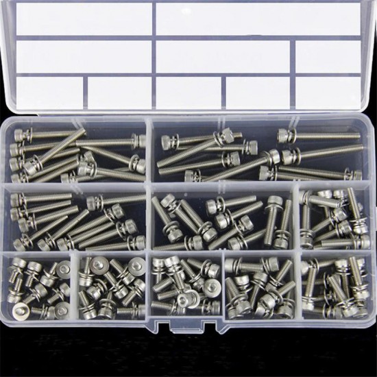 100Pcs M4 Hex Socket Knurled Cap Head Screw 304 Stainless Steel Bolt Assortment Set 100Pcs M4 Hex Socket Knurled Cap Head Screw 304 Stainless Steel Bolt Assortment Set