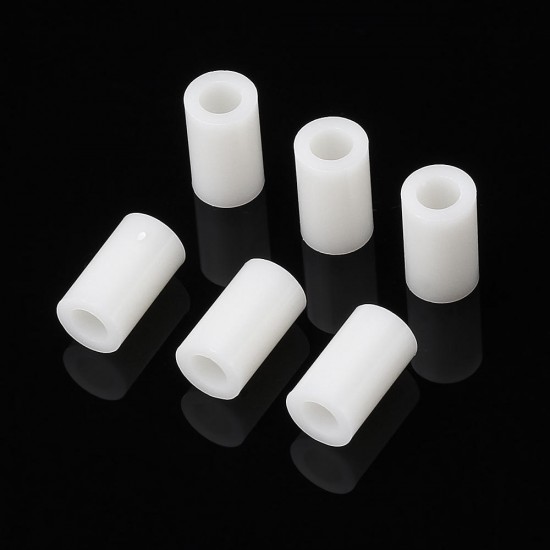 100Pcs M4 White Nylon ABS Non-Threaded Spacer Round Hollow Standoff For PC Board Screw Bolt