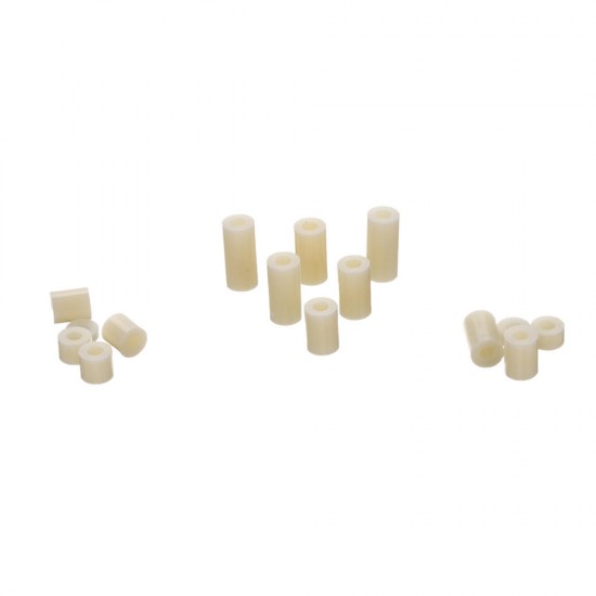 Suleve™ M3NR3 140Pcs M3 Black/White Nylon Round Column Non-Threaded Spacer Hollow PCB Standoff Set Suleve™ M3NR3 140Pcs M3 Black/White Nylon Round Column Non-Threaded Spacer Hollow PCB Standoff Set