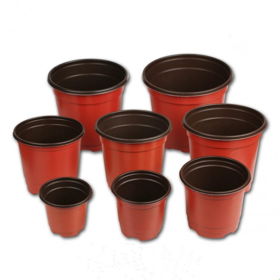 100Pcs Plastic Garden Nursery Pot Flower Terracotta Seedlings Planter Containers Set