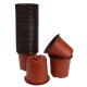 100Pcs Plastic Garden Nursery Pot Flower Terracotta Seedlings Planter Containers Set