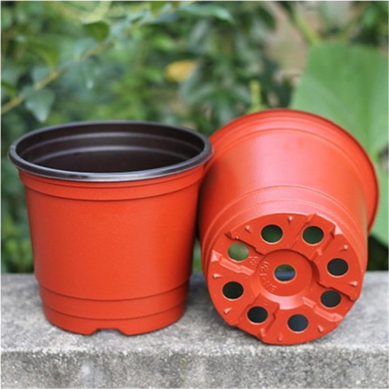 100Pcs Plastic Garden Nursery Pot Flower Terracotta Seedlings Planter Containers Set