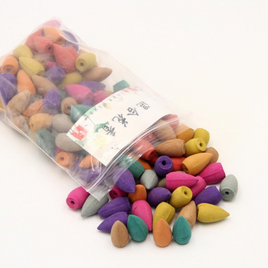 130Pcs/Bag Backflow Incense Cones Mix Fragrance Home Furnace Burner Fragrant Incense