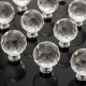 16Pcs 40MM Clear Crystal Glass Handle Knobs for Door Drawer Cabinet Furniture