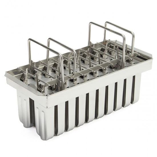 20Pcs Stainless Steel Molds Frozen Ice Cream Pop Popsicle Holder Maker +Sticks Mould