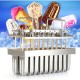 20Pcs Stainless Steel Molds Frozen Ice Cream Pop Popsicle Holder Maker +Sticks Mould