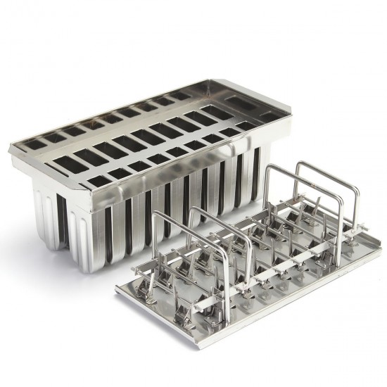 20Pcs Stainless Steel Molds Frozen Ice Cream Pop Popsicle Holder Maker +Sticks Mould 20Pcs Stainless Steel Molds Frozen Ice Cream Pop Popsicle Holder Maker +Sticks Mould