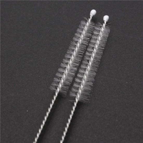 10Pcs 175mm Stainless Steel Straight Straws Cleaner Cleaning Brushes
