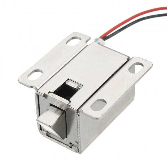 12V DC 0.43A Cabinet Drawer Electric Door Lock Assembly Solenoid Lock 27x29x18mm