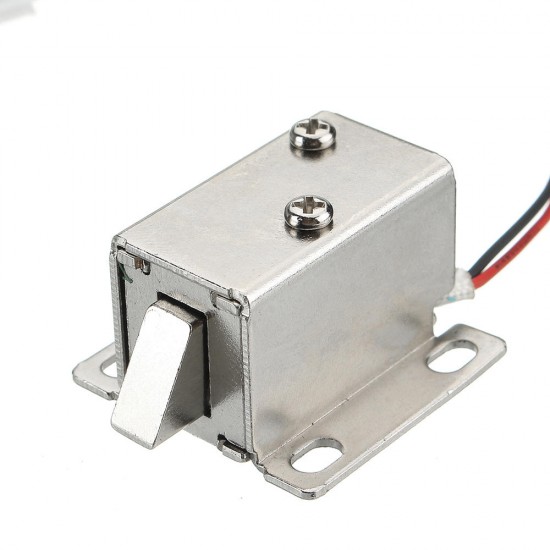 12V DC 0.43A Cabinet Drawer Electric Door Lock Assembly Solenoid Lock 27x29x18mm