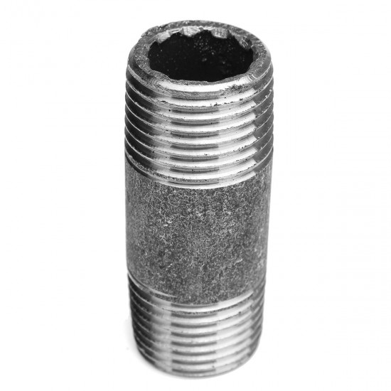 1/2" DN15 Malleable Iron Threaded Pipe For DIY Flange Fittings Furniture Bracket 5/10/15/20/25/30cm