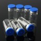 100Pcs 10ML Clear Glass Bottle with Stopper Flip Off Seals Aluminum Blue Caps