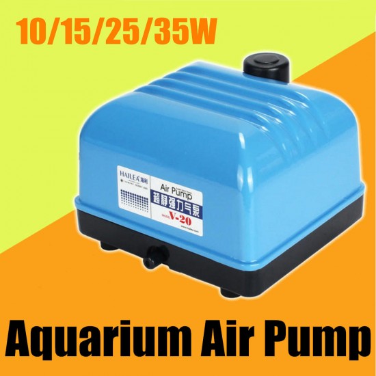 10W Electric Silent Aquarium Air Pump Fish Tank Pond Oxygen Hydroponics