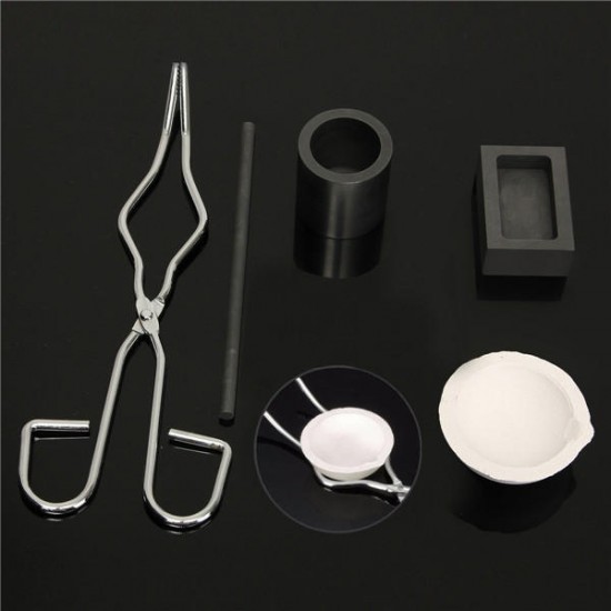 Torch Melting Kit Gold & Silver Crucible Tong Rod Graphite Stirring Ingot Mold Set Torch Melting Kit Gold & Silver Crucible Tong Rod Graphite Stirring Ingot Mold Set