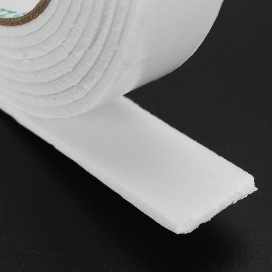 3m Long White PE Foam Double Sided Tape Strong Adhesive Sponge Mounting Tape 3 Widths