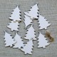 10Pcs Blank Christmas Tree Wood Chip Sheet Hanging Tags Ornament Laser Engraving Wooden DIY Crafts