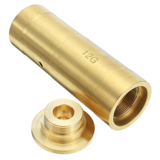 12GA Gauge Laser Bore Sighter Red Dot Sight Brass Cartridge Bore Sighter Caliber