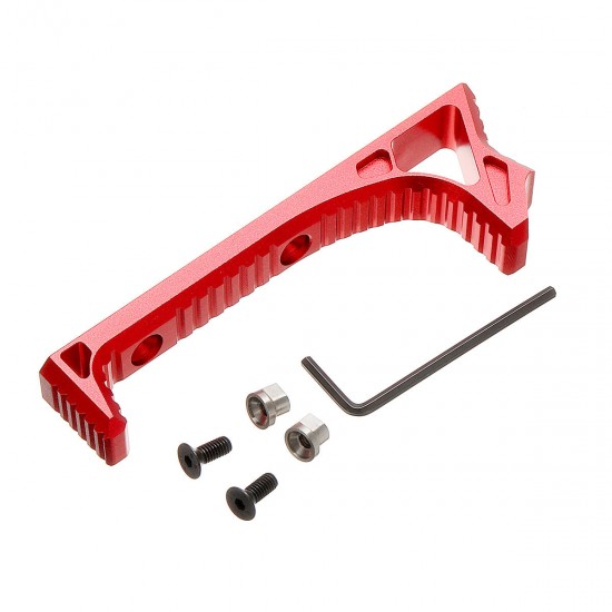 Aluminum Foregrip Front Grip Hand Stop Angled Handle Gripper fits Keymod Handguard Rails 2 Colors Aluminum Foregrip Front Grip Hand Stop Angled Handle Gripper fits Keymod Handguard Rails 2 Colors