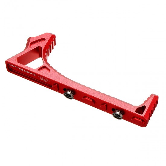 Aluminum Foregrip Front Grip Hand Stop Angled Handle Gripper fits Keymod Handguard Rails 2 Colors Aluminum Foregrip Front Grip Hand Stop Angled Handle Gripper fits Keymod Handguard Rails 2 Colors