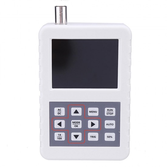 DANIU ADS2050H Handheld Oscilloscope High Precision 5MHz Bandwidth 20M Sampling Rate 2.4 Inch LCD Screen One Key Auto Built-in Lithium Battery Waveform Store