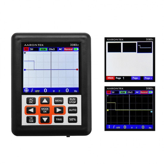 DSO338 Handheld Oscilloscope 30MHz Bandwidth 200M Sampling Rate 2.4 Inch IPS Screen 320*240 Resolution Technology Built-in 64M Storage  Built-in 3000mah Lithium Battery