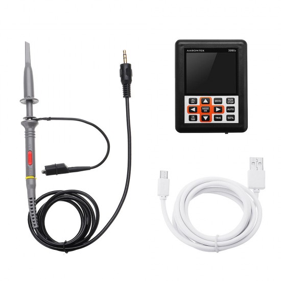 DSO338 Handheld Oscilloscope 30MHz Bandwidth 200M Sampling Rate 2.4 Inch IPS Screen 320*240 Resolution Technology Built-in 64M Storage  Built-in 3000mah Lithium Battery