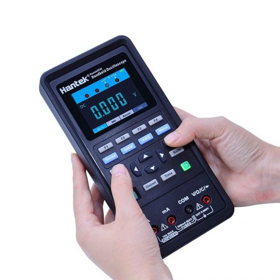 Hantek 3in1 Digital Oscilloscope+Waveform Generator+Multimeter Portable USB 2 Channels 40mhz 70mhz LCD Display Test Meter Tools Ultra-low Power Design With Large-capacity lithium Battery One-key AUTO