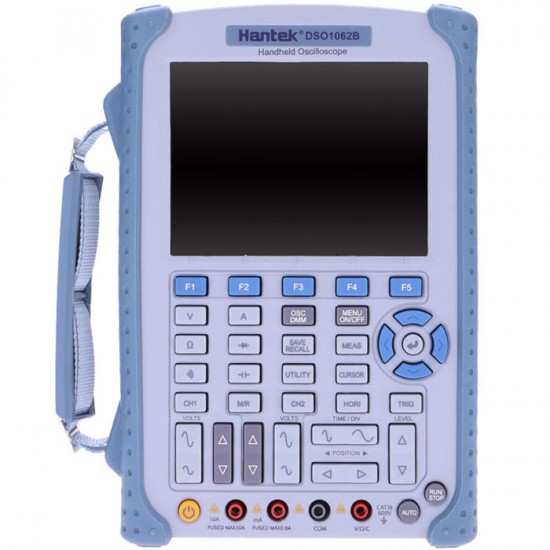 Hantek DSO1062B 2 in 1 Handheld Oscilloscope 2 Channels 60MHZ 1GSa/s sample rate 1M Memory Depth 6000 Counts Multimter DMM with Analog Bargraph