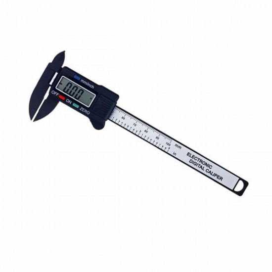 100mm 4inch LCD Digital Electronic Carbon Fiber Vernier Caliper Gauge Micrometer Ruler