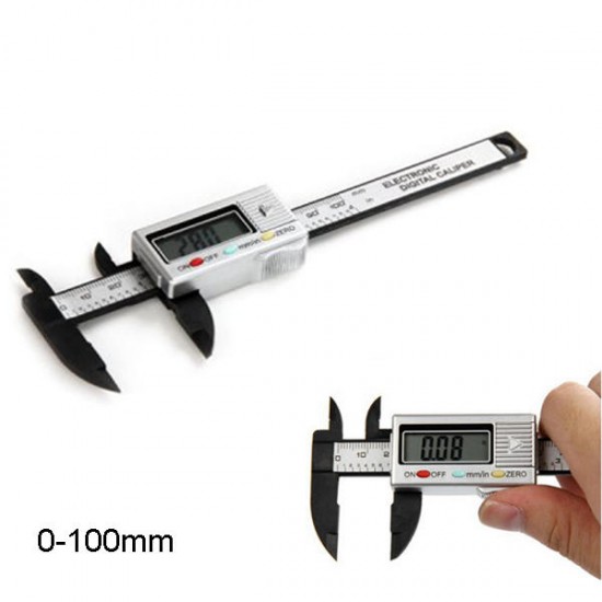 100mm Digital Vernier Caliper Carbon Fiber Micrometer Guage Electronic Accurate Measuring Ruler