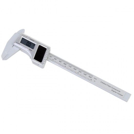 150mm LCD Solar Digital Caliper Carbon Fiber Composite Measuring tool