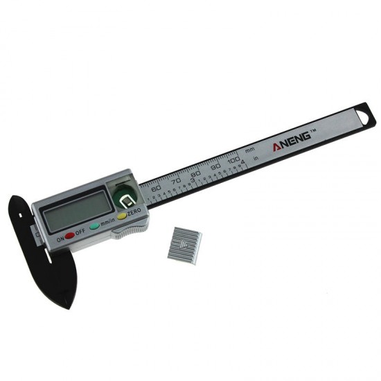 ANENG 0-100mm 4inch LCD Digital Electronic Vernier Caliper Gauge Micrometer Carbon Fiber